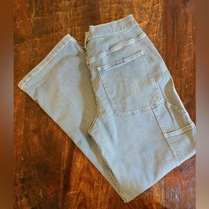 GAP Pin Striped Blue and White Carpenter Jeans Sz 29 90s Loose MidRise